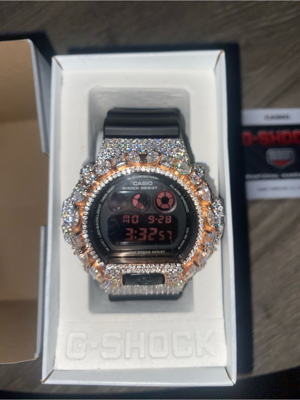 VVS D Moissanite Two Tone G Shock Watch